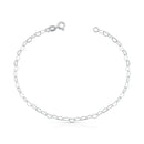 Pulseira de Prata Elo Coração Fio 040